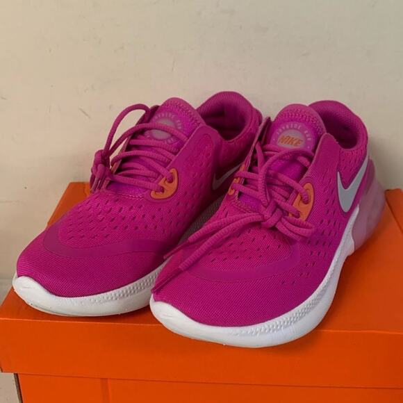 NIKE WOMENS SIZE 5.5 JOYRIDE DUAL RUN RUNNING SHOES, PINK - Picture 2 of 9